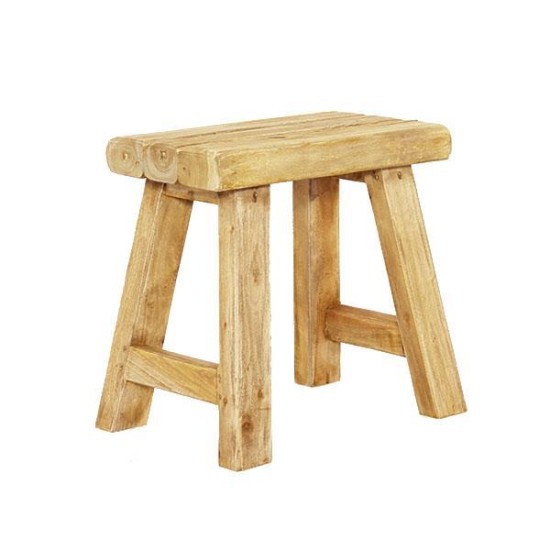 Σκαμπό Nextdeco Tribeca από ξύλο teak Υ41x24x42εκ.