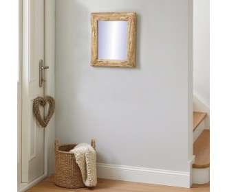 Καθρέφτης ορθογώνιος Nextdeco ανακυκλωμένο ξύλο teak Υ40xM31xΠ3εκ