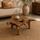 Τραπεζάκι Nextdeco από ανακυκλωμένο ξύλο teak Υ25xM48xΠ45εκ