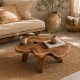 Τραπεζάκι Nextdeco από ανακυκλωμένο ξύλο teak Υ25xM48xΠ45εκ