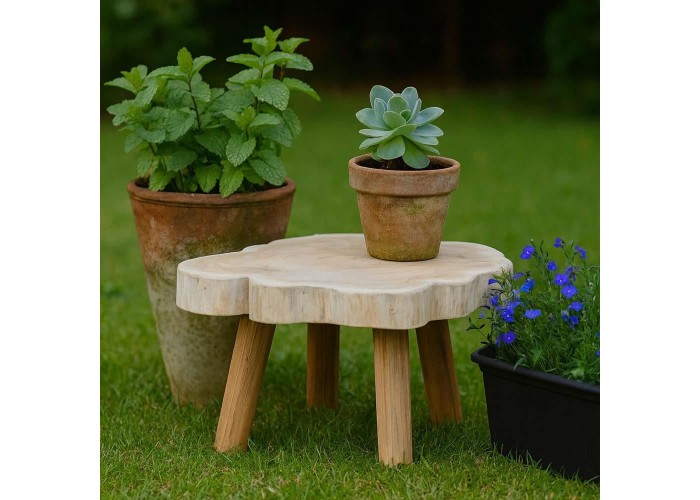 Τραπεζάκι Nextdeco από ανακυκλωμένο ξύλο teak Υ25xM48xΠ45εκ Τραπεζάκι Nextdeco από ανακυκλωμένο ξύλο teak Υ25xM48xΠ45εκ