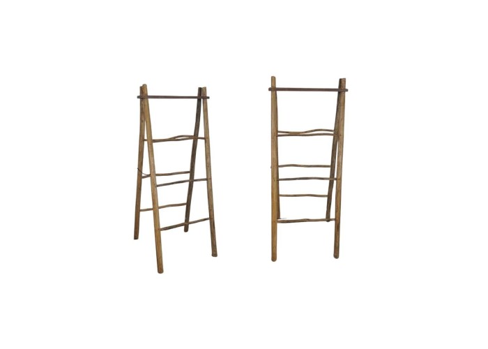 Σκάλα - Κρεμάστρα Nextdeco ανακυκλωμένο ξύλο teak Υ123xΜ53xΠ65/12εκ