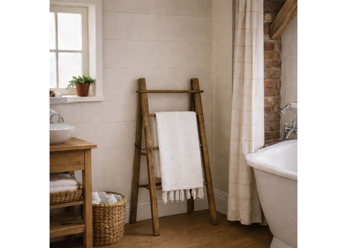 Σκάλα - Κρεμάστρα Nextdeco ανακυκλωμένο ξύλο teak Υ123xΜ53xΠ65/12εκ