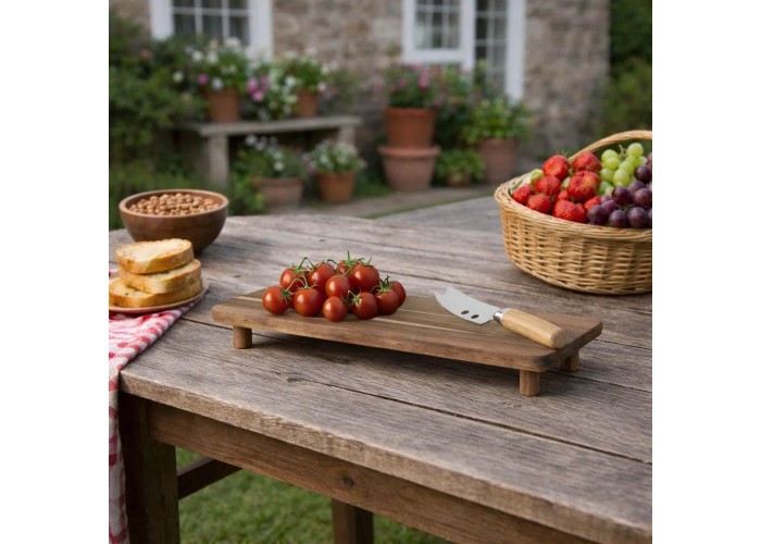 Πλατώ σερβιρίσματος ξύλινο Υ3,8x36x14,5εκ.