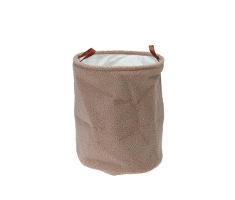 Καλάθι αποθήκευσης ή απλύτων πολυέστερ Υ50xØ38εκ. μπεζ Καλάθι αποθήκευσης ή απλύτων πολυέστερ Υ50xØ38εκ. μπεζ