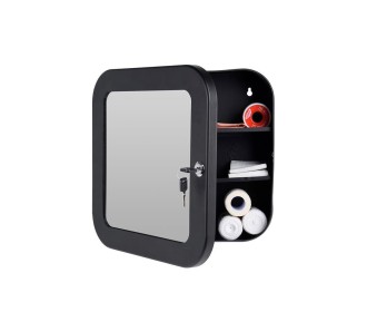 Φαρμακείο μεταλλικό μαύρο Υ32x32x11,5εκ. Φαρμακείο μεταλλικό μαύρο Υ32x32x11,5εκ.