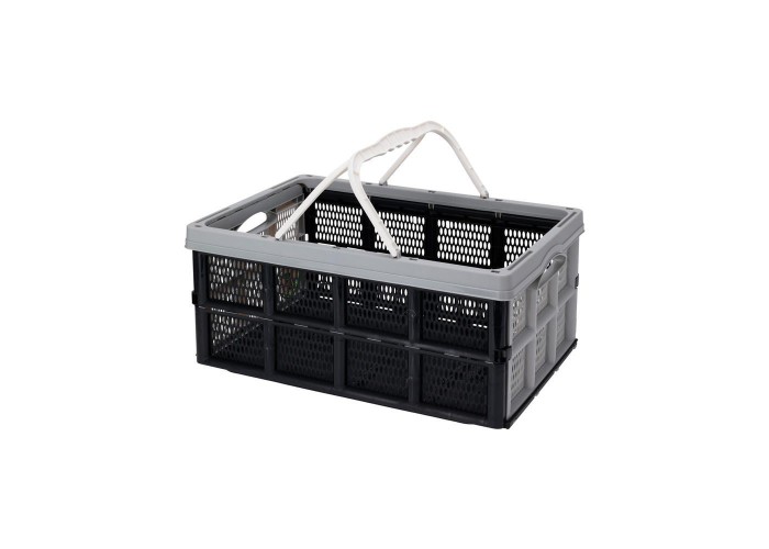 Πτυσσόμενο κουτί αποθήκευσης γκρι 32l Y22x51x34εκ. Πτυσσόμενο κουτί αποθήκευσης γκρι 32l Y22x51x34εκ.