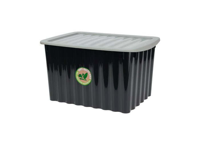 Κουτί αποθήκευσης με καπάκι μαύρο Y23x40x30εκ. Κουτί αποθήκευσης με καπάκι μαύρο Y23x40x30εκ.