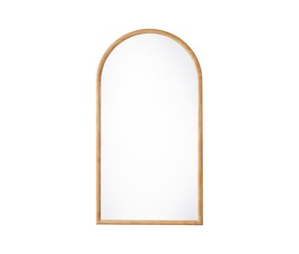 Καθρέφτης επιτοίχιος οβάλ Nextdeco ξύλο βελανιδιάς 70x130εκ.