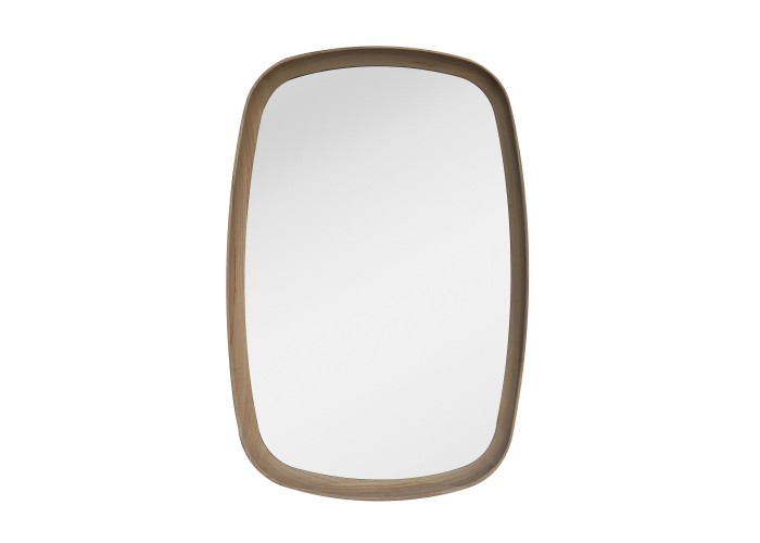 Καθρέφτης επιτοίχιος οβάλ Nextdeco φυσικό ξύλο oak 60x90εκ.