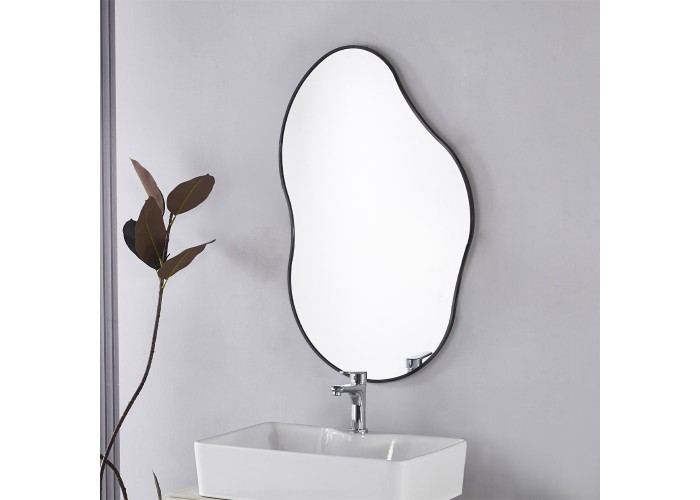 Καθρέφτης επιτοίχιος Nextdeco μαύρο πλαίσιο 60x90εκ.