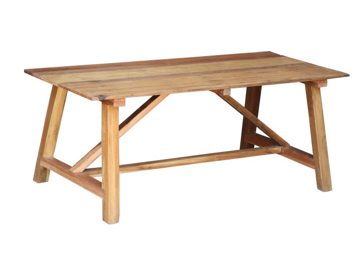 Τραπέζι γίγας Nextdeco ανακυκλωμένο ξύλο teak - mahoni Υ73xM240xΠ90εκ