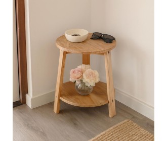 Τραπεζάκι Nextdeco 2 επιπέδων ανακυκλωμένο ξύλο mahoni Υ45Ø40εκ Τραπεζάκι Nextdeco 2 επιπέδων ανακυκλωμένο ξύλο mahoni Υ45Ø40εκ