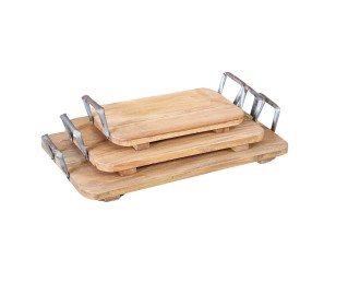 Δίσκοι ανακυκλωμένο ξύλο σετ 3 ΤΜΧ Nextdeco M55xΠ31εκ/ M44xΠ26εκ/ M35xΠ20εκ