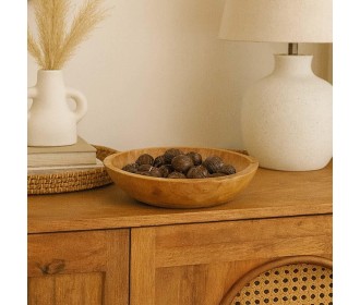 Πιάτο ανακυκλωμένο ξύλο teak Υ4xØ25εκ Πιάτο ανακυκλωμένο ξύλο teak Υ4xØ25εκ