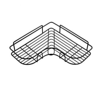 Γωνιακό επιτοίχιο ράφι μπάνιου μαύρο 26,7x12xΥ4,5εκ. Γωνιακό επιτοίχιο ράφι μπάνιου μαύρο 26,7x12xΥ4,5εκ.