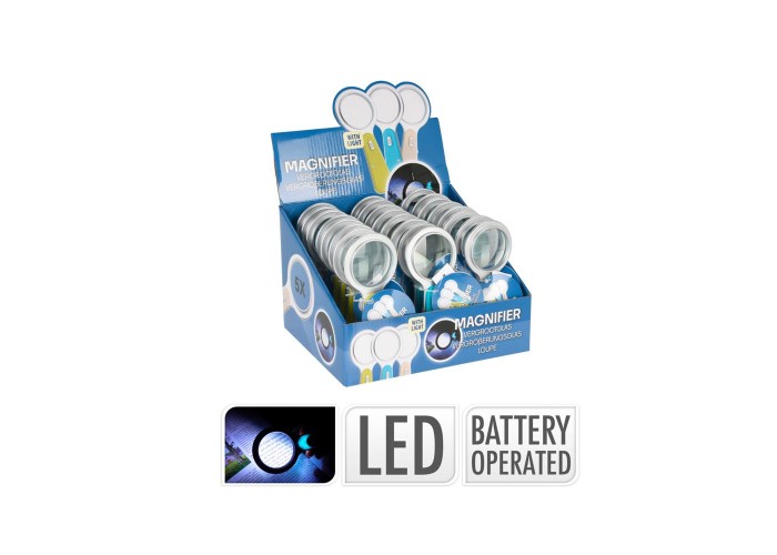 Μεγενθυντικός φακός με led μπεζ 14,5 xØ6,3εκ. Μεγενθυντικός φακός με led μπεζ 14,5 xØ6,3εκ.