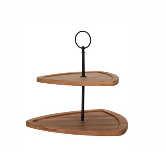 Ορντερβιέρα τριγωνική από bamboo Υ23,5x25x25εκ. Ορντερβιέρα τριγωνική από bamboo Υ23,5x25x25εκ.
