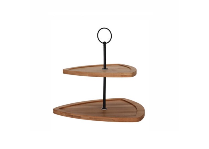 Ορντερβιέρα τριγωνική από bamboo Υ23,5x25x25εκ. Ορντερβιέρα τριγωνική από bamboo Υ23,5x25x25εκ.