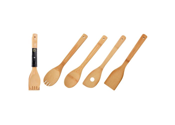 Κουτάλες μαγειρικής από bamboo σετ 4 τεμαχίων Κουτάλες μαγειρικής από bamboo σετ 4 τεμαχίων