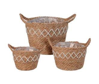 Καλάθι ψάθινο,Υ21x Ø26εκ. Μεγάλο