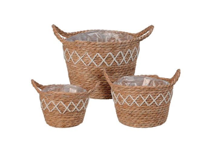 Καλάθι ψάθινο,Υ14x Ø19εκ. Μικρό