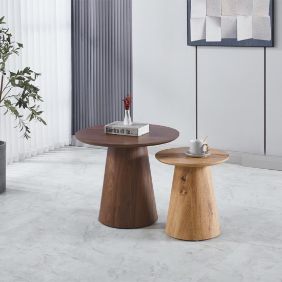 Τραπεζάκι Nextdeco Tango από ξύλο καπλαμά Ø60x48εκ Τραπεζάκι Nextdeco Tango από ξύλο καπλαμά Ø60x48εκ