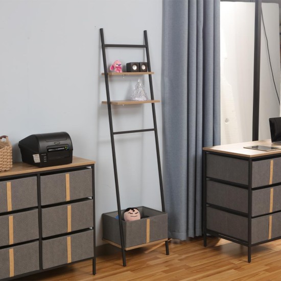 Σκάλα κρεμάστρα οργάνωσης ρούχων Nextdeco Tower με 2 ράγες 3 ράφια και καλάθι Υ161,5x40x30εκ Σκάλα κρεμάστρα οργάνωσης ρούχων Nextdeco Tower με 2 ράγες 3 ράφια και καλάθι Υ161,5x40x30εκ