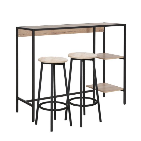 Σετ μπαρ κουζίνας μεταλλικό Nextdeco Υ100x44x124εκ. Σετ μπαρ κουζίνας μεταλλικό Nextdeco Υ100x44x124εκ.