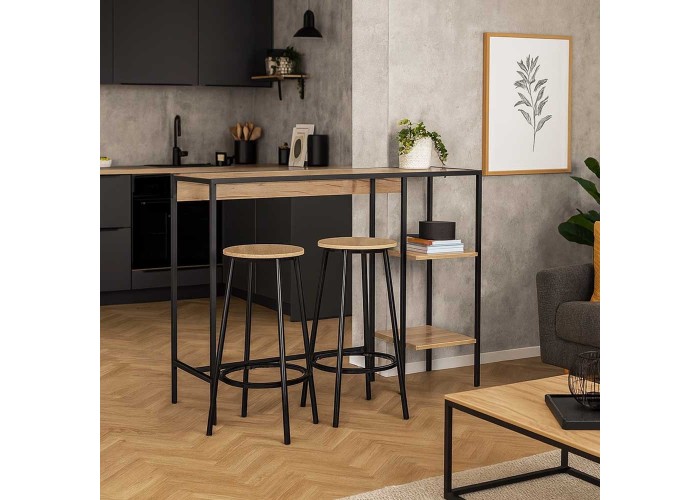 Σκαμπό bar μεταλλικό Nextdeco φυσικό ξύλο Υ70xØ38εκ. Σκαμπό bar μεταλλικό Nextdeco φυσικό ξύλο Υ70xØ38εκ.