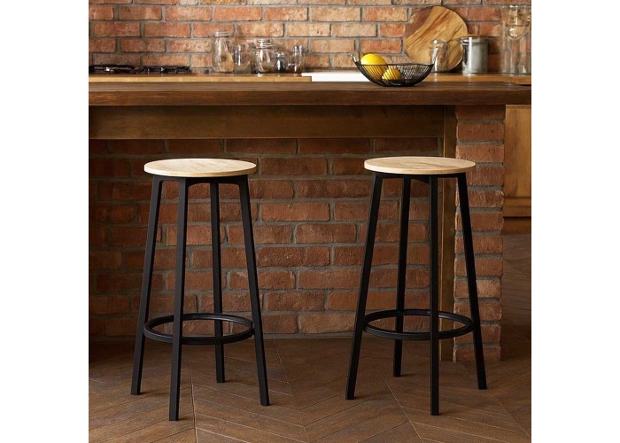 Σκαμπό bar μεταλλικό Nextdeco φυσικό ξύλο Υ70xØ38εκ. Σκαμπό bar μεταλλικό Nextdeco φυσικό ξύλο Υ70xØ38εκ.