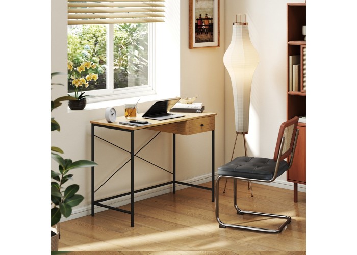 Γραφείο ξύλινο μεταλλικό Nextdeco με συρτάρι Υ76x100x48εκ. Γραφείο ξύλινο μεταλλικό Nextdeco με συρτάρι Υ76x100x48εκ.