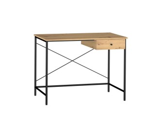 Γραφείο ξύλινο μεταλλικό Nextdeco με συρτάρι Υ76x100x48εκ.