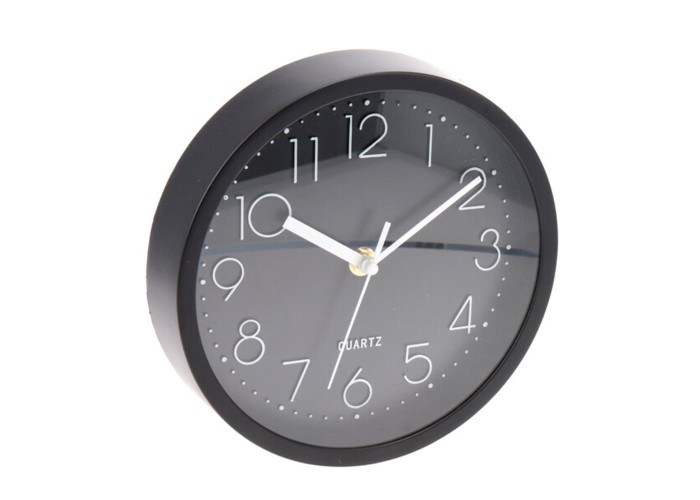 Ρολόι τοίχου μαύρο Ø20εκ.