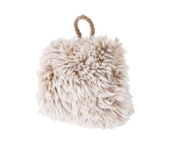 Στοπ πόρτας γούνινο, Υ15x10x15εκ. Μπεζ Στοπ πόρτας γούνινο, Υ15x10x15εκ. Μπεζ