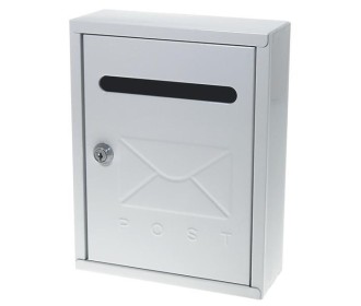 Γραμματοκιβώτιο Υ26x20x7,5εκ., μεταλλικό, λευκό με κλειδί Γραμματοκιβώτιο Υ26x20x7,5εκ., μεταλλικό, λευκό με κλειδί