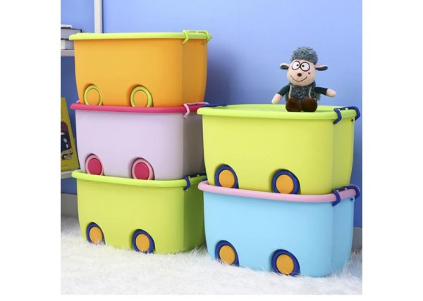 Κουτί αποθήκευσης με 4 ρόδες, Υ24x47x30 εκ., κροκί Κουτί αποθήκευσης με 4 ρόδες, Υ24x47x30 εκ., κροκί