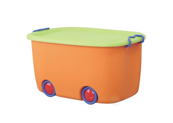 Κουτί αποθήκευσης με 4 ρόδες, Υ24x47x30 εκ., κροκί Κουτί αποθήκευσης με 4 ρόδες, Υ24x47x30 εκ., κροκί