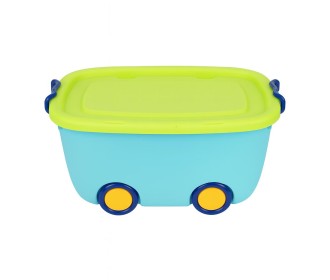 Κουτί αποθήκευσης με 4 ρόδες γαλάζιο Υ24x47x30εκ.