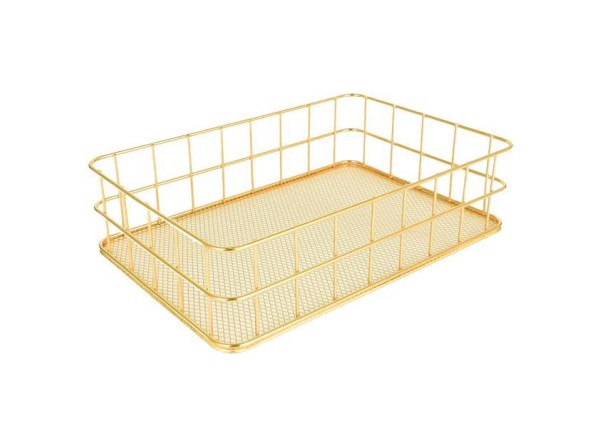 Καλάθι, χρυσό, Υ6x24,3x15,4 εκ., μεταλλικό Καλάθι, χρυσό, Υ6x24,3x15,4 εκ., μεταλλικό