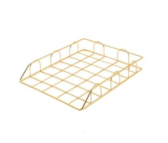 Δίσκος εγγράφων ροζ-χρυσό μεταλλικός Υ6x24,5x30 εκ. Δίσκος εγγράφων ροζ-χρυσό μεταλλικός Υ6x24,5x30 εκ.