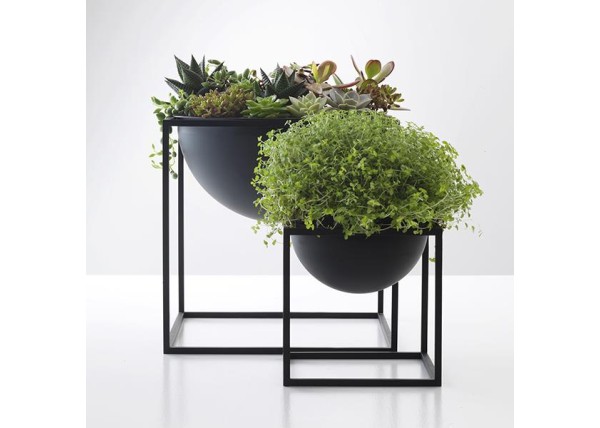 Κασπώ - μεταλλική βάση για γλάστρες στρογγ. μαύρη Y60xØ33εκ.