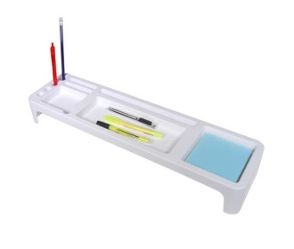 Βάση οργάνωσης γραφείου λευκό 53x15x5,5εκ. Βάση οργάνωσης γραφείου λευκό 53x15x5,5εκ.