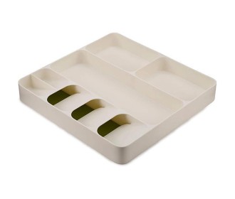 Θήκη για μαχαιροπίρουνα, λευκή, 40x38,5x5εκ.