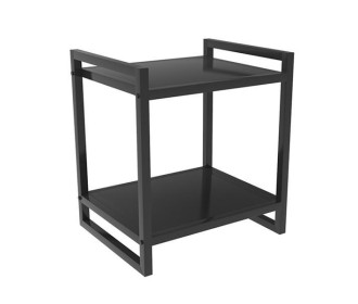 Κομοδίνο τραπέζι μεταλλικό Nextdeco 2 επιπέδων μαύρο Υ50x40x35εκ Κομοδίνο τραπέζι μεταλλικό Nextdeco 2 επιπέδων μαύρο Υ50x40x35εκ