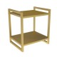 Κομοδίνο-τραπέζι μεταλλικό 2 επιπέδων χρυσό Υ50x40x35εκ