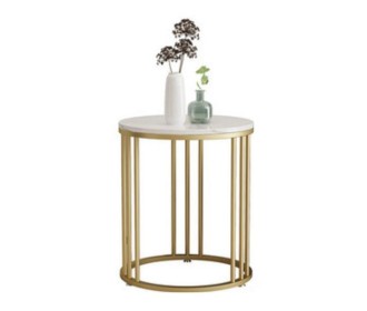 Τραπέζι κομοδίνο μεταλλικό Nextdeco χρυσό Υ55εκ. Ø50 εκ. Τραπέζι κομοδίνο μεταλλικό Nextdeco χρυσό Υ55εκ. Ø50 εκ.