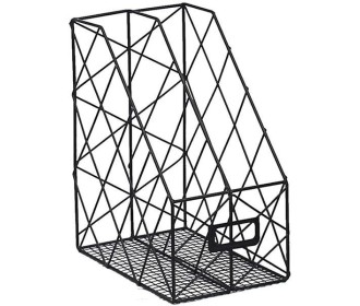 Θήκη περιοδικών διπλή μαύρη μεταλλική Υ30x25x16εκ. Θήκη περιοδικών διπλή μαύρη μεταλλική Υ30x25x16εκ.