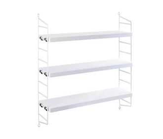 Ραφιέρα επιτοίχια μεταλλική Nextdeco 3 ραφιών λευκή Υ50x60x15εκ. Ραφιέρα επιτοίχια μεταλλική Nextdeco 3 ραφιών λευκή Υ50x60x15εκ.