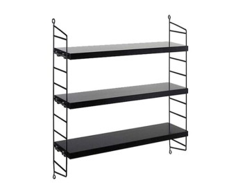 Ραφιέρα επιτοίχια μεταλλική Nextdeco 3 ραφιών μαύρη Υ50x60x15εκ. Ραφιέρα επιτοίχια μεταλλική Nextdeco 3 ραφιών μαύρη Υ50x60x15εκ.